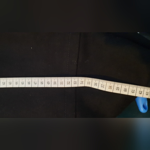 AllSaints Meade Lea black coat w/ leather sleeves - Picture 6 of 10